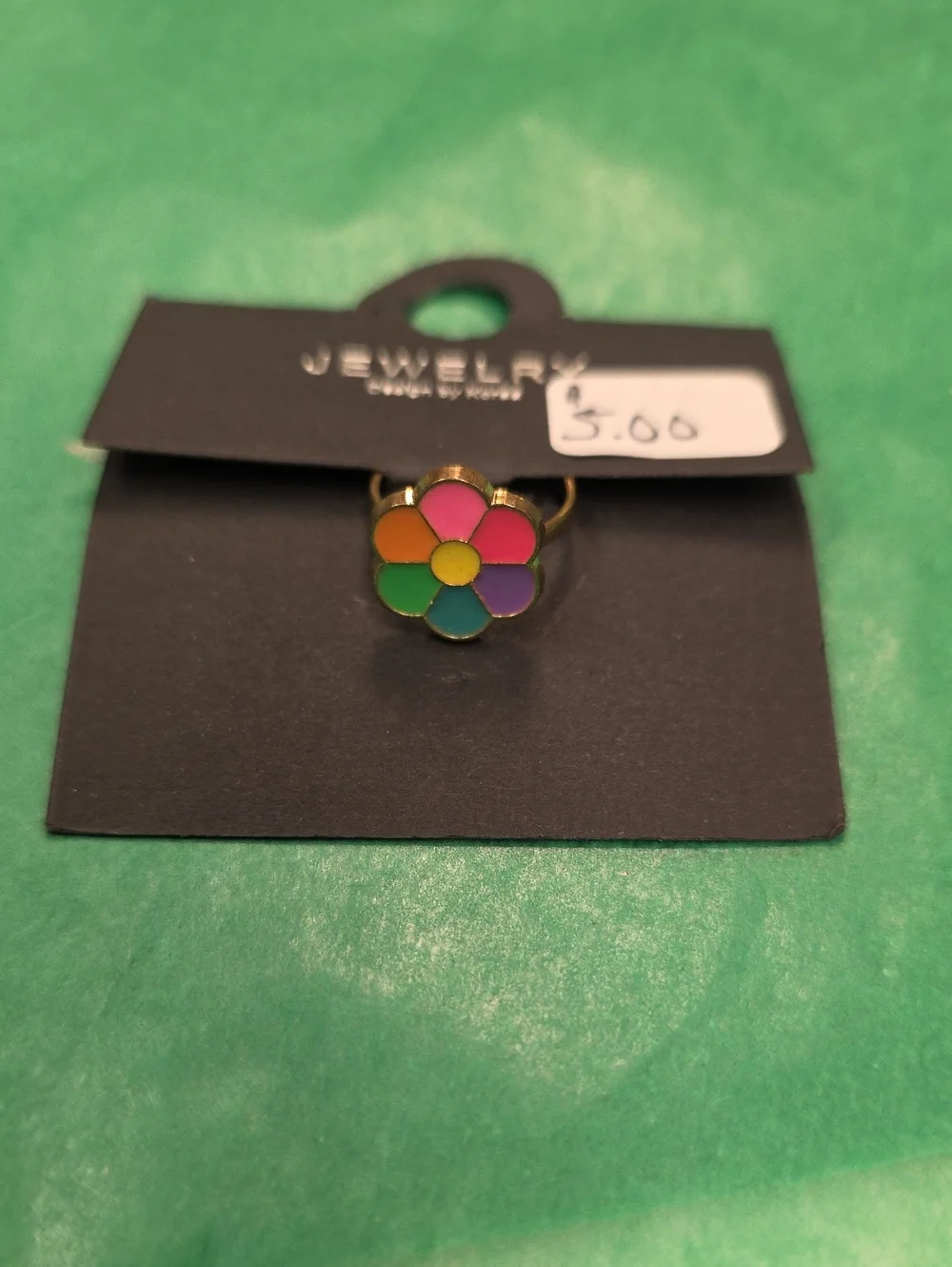 Colorful Flower Enamel Ring - Multicolor